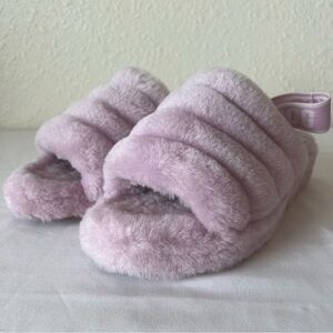 Ugg Snug Slide Slipper Platform Fuzzy Sandal Women’s Size 7 Dusty Pink
